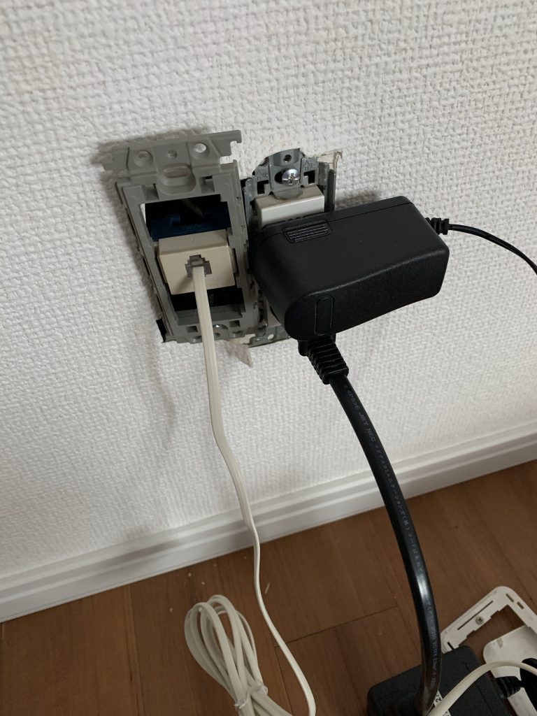 電話線口接続確認